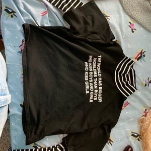 Romwe Long sleeve turtleneck print shirt